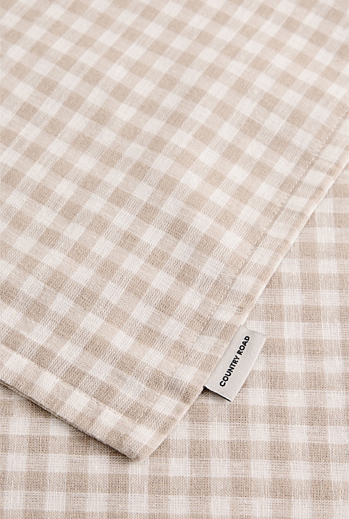 Fawn Noni Gingham Queen Quilt Cover Queen Quilt Covers Country Road