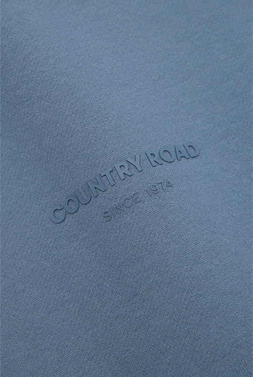 Faded Blue Australian Cotton Modern Logo Sweat - Sweats | Country Road