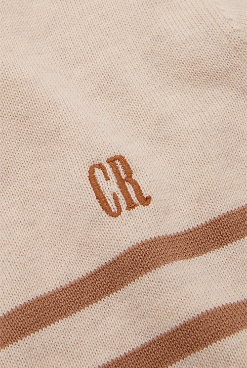 Oatmeal Marle Organically Grown Cotton Classic Stripe Knit - New Logo ...