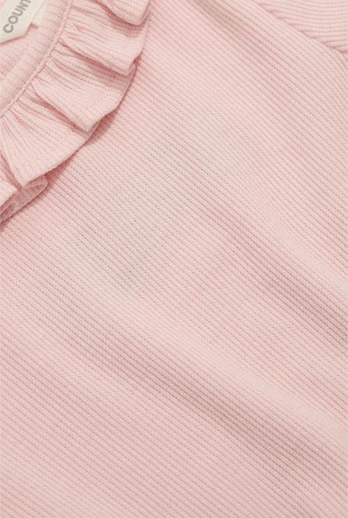 Mineral Pink Recycled Polyester Blend Soft Frill TShirt TShirts