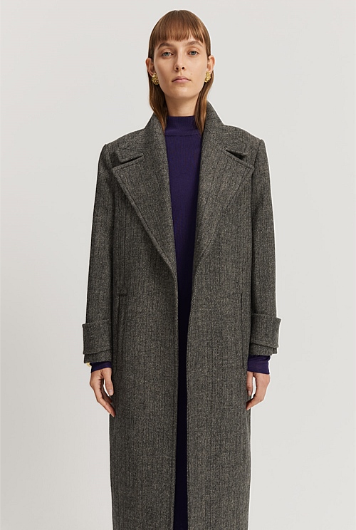 Herringbone Herringbone Coat - Jackets & Coats | Country Road