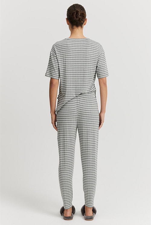 Grey Marle Stripe Stripe Pyjama Pant Sleepwear Country Road