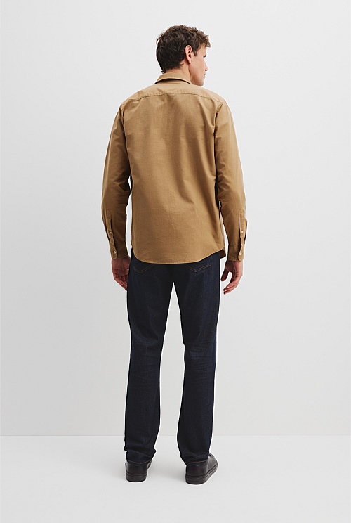 Chai Regular Fit Australian Good Earth Cotton Brushed Twill Shirt