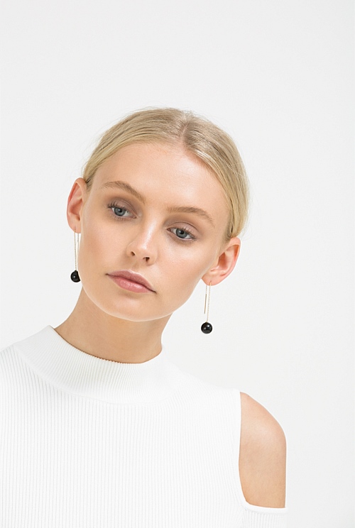 Gold Charlotte Drop Earring - Earrings | Country Road