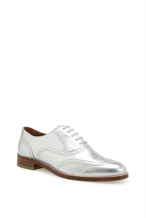 Silver Bailey Flat Brogue - Flats | Country Road