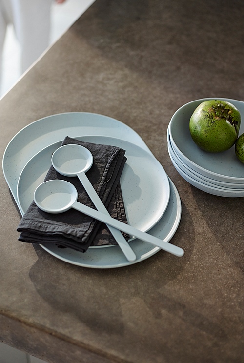 Duck Egg Blue Cape Salad Servers Picnic Country Road