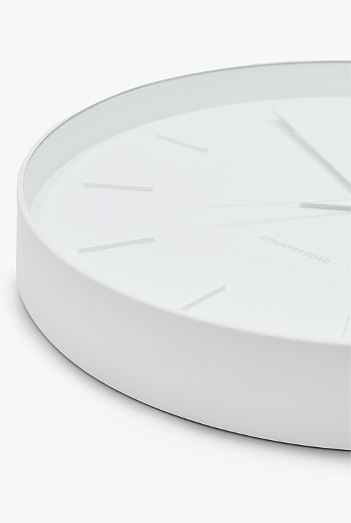 White Emma Wall Clock Decorator Country Road