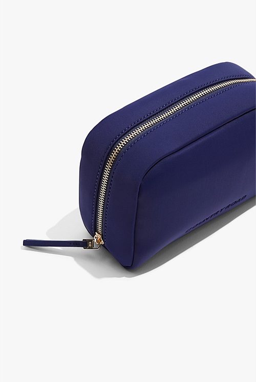 Navy Neoprene Medium Cosmetic Bag Bags Country Road