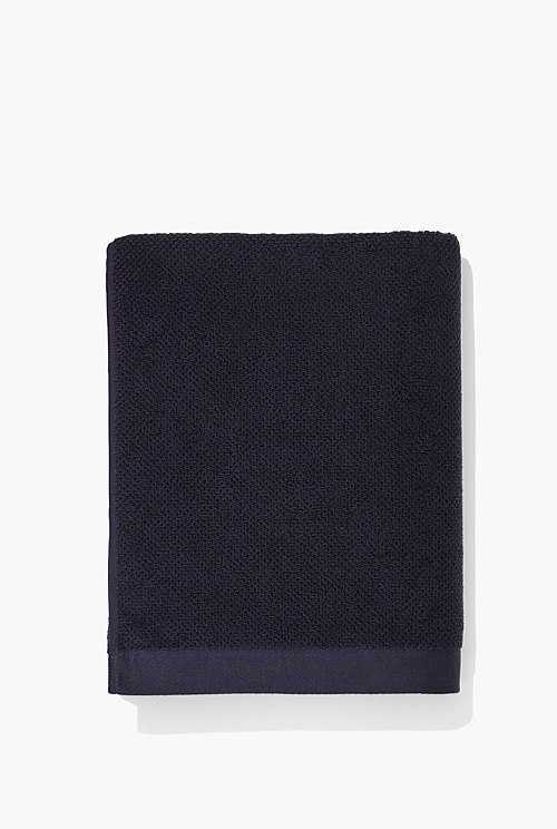 Navy Calo Australian Cotton Bath Sheet Towels & Mats Country Road
