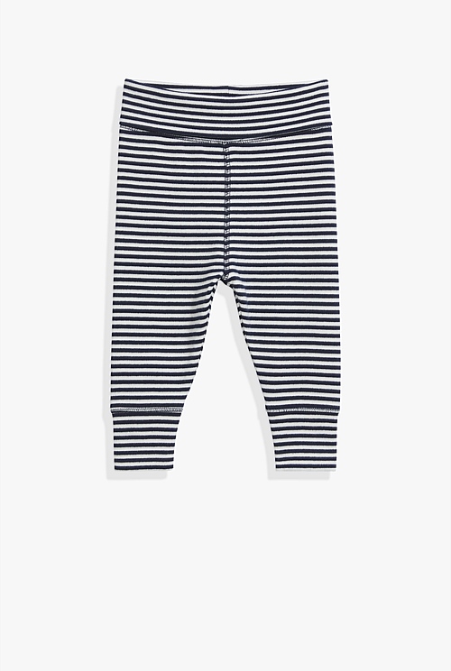 Navy Organically Grown Cotton Stripe Soft Pant - Pants | Country Road