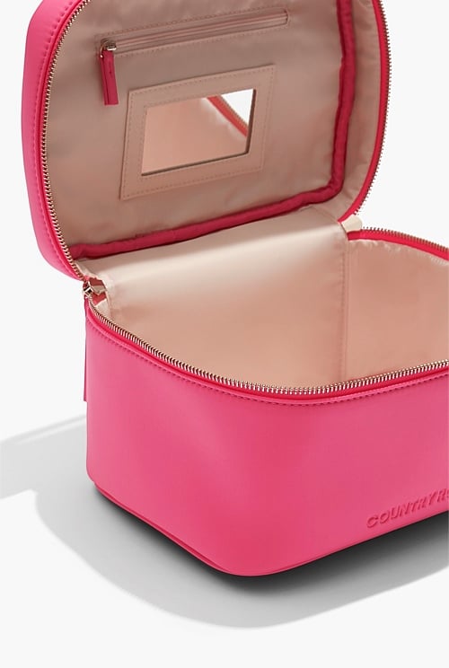 Candy Pink Neoprene Large Cosmetic Bag Bags Country Road