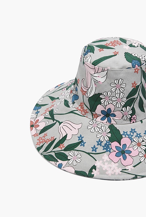 Pale Grey Garden Bucket Hat Accessories Country Road