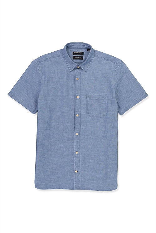 Chambray Regular Chambray Shirt - Casual Shirts | Country Road