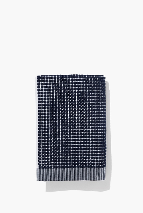 Navy Luma Australian Cotton Bath Towel Organically Grown or Recycled