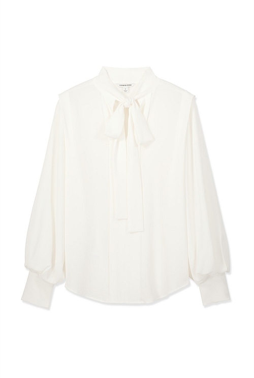 Winter White Flange Detail Blouse - Shirts | Country Road