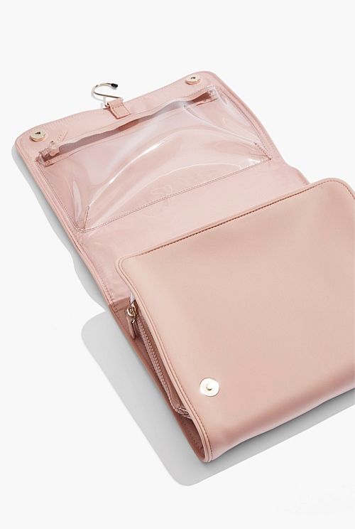 Soft Pink Neoprene Roll Up Cosmetic Bag Bags Country Road