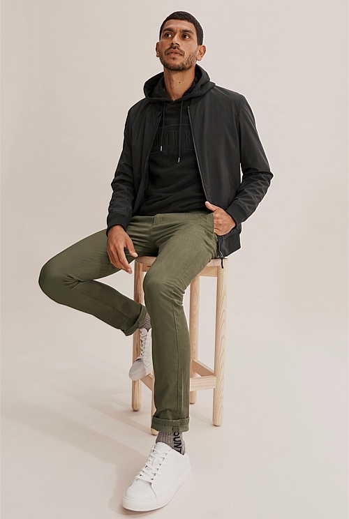 Black Verified Australian Cotton Heritage Hooded Sweat Natural Fibres