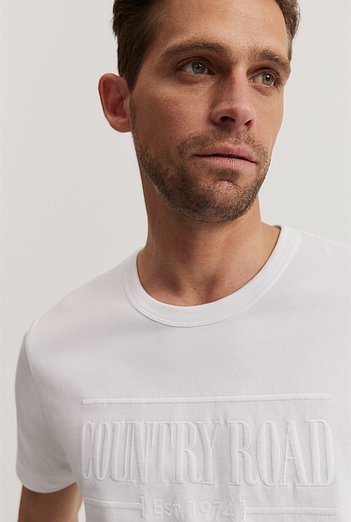 White Verified Australian Cotton Heritage TShirt Natural Fibres