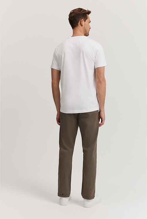 White Verified Australian Cotton Heritage TShirt Natural Fibres