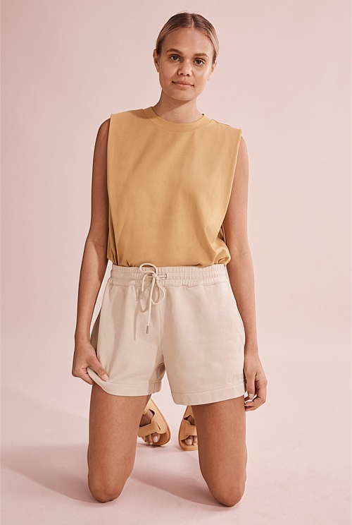 Natural Verified Australian Cotton Heritage Sweat Short Sweats